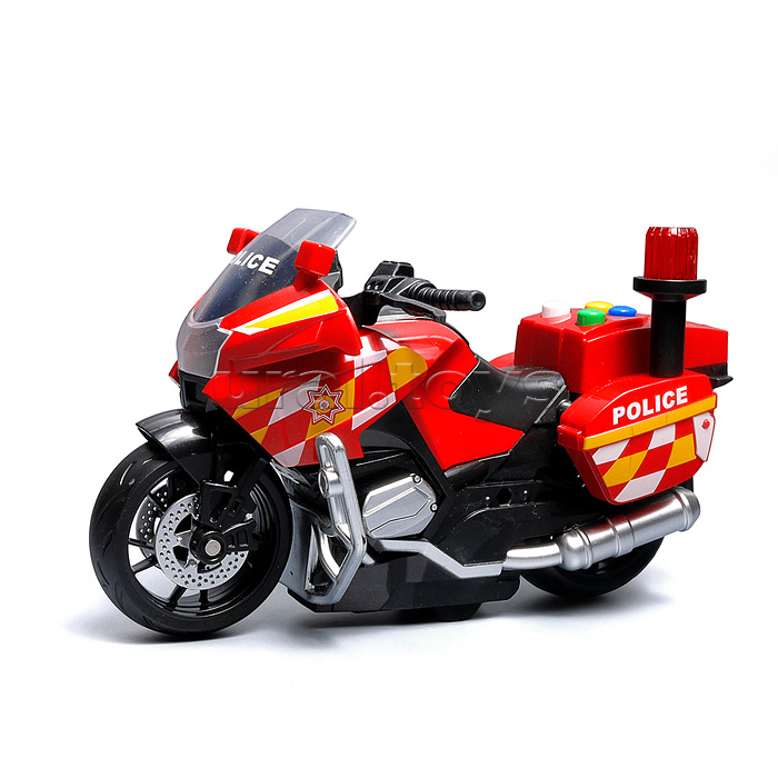 Машина "Полицейский мотоцикл" 1:20,  цвет красный, в коробке