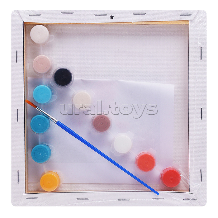 Картина по номерам "Утёнок с сердечком" 20х20см