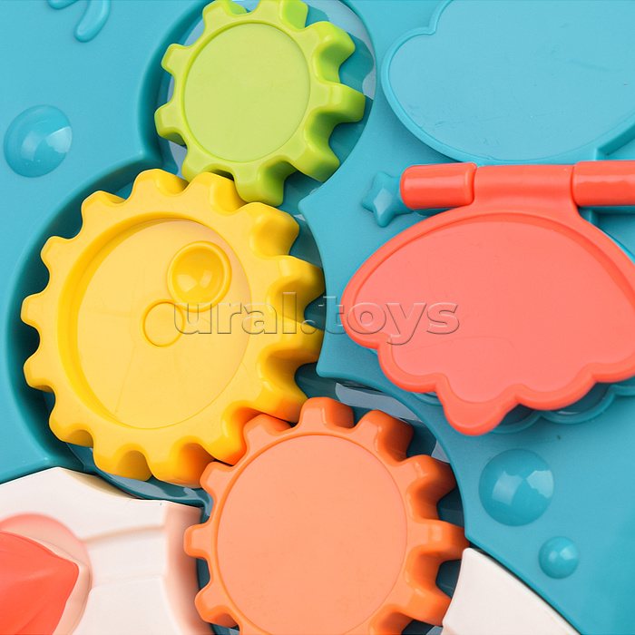 Игровой центр-Каталка "Вместе весело" голубой, на батарейках, в коробке