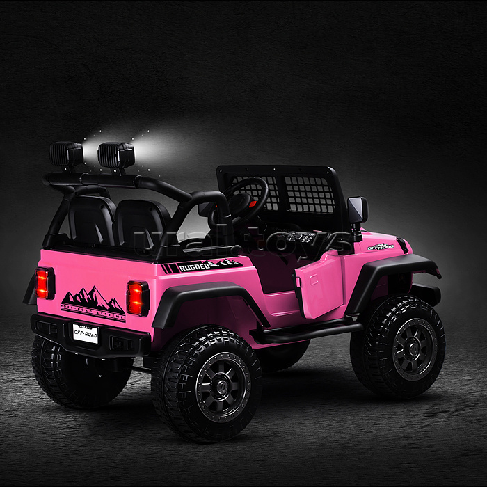 Электромобиль детский "Городской внедорожник" (цвет розовый)