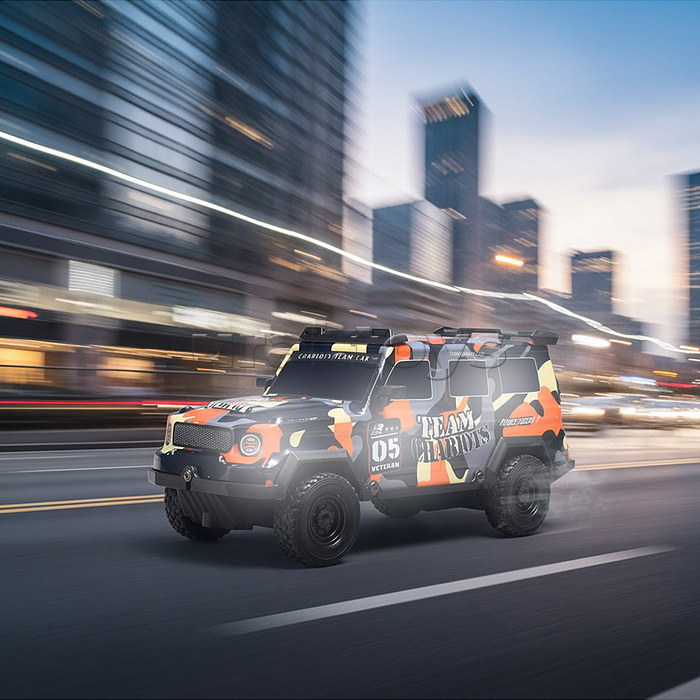 Машина "Яркая скорость" 1:18, свет, звук, в коробке