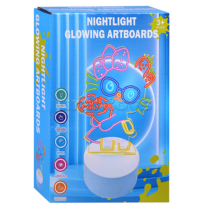 Набор для творчества  "Доска для рисования-светильник Кошечка" в коробке