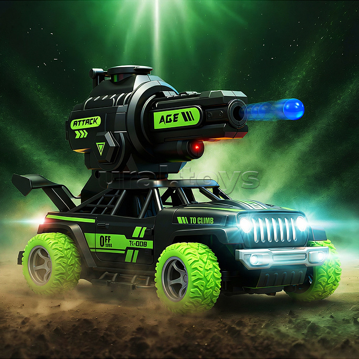 Машина "Джип" с аква пушкой, р/у, 27 MHz, в коробке