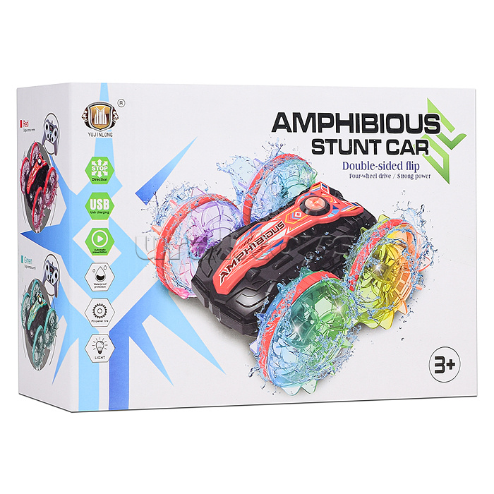 Машина "Amphibious stunt car-1" на р/у, 27 MHz, в коробке