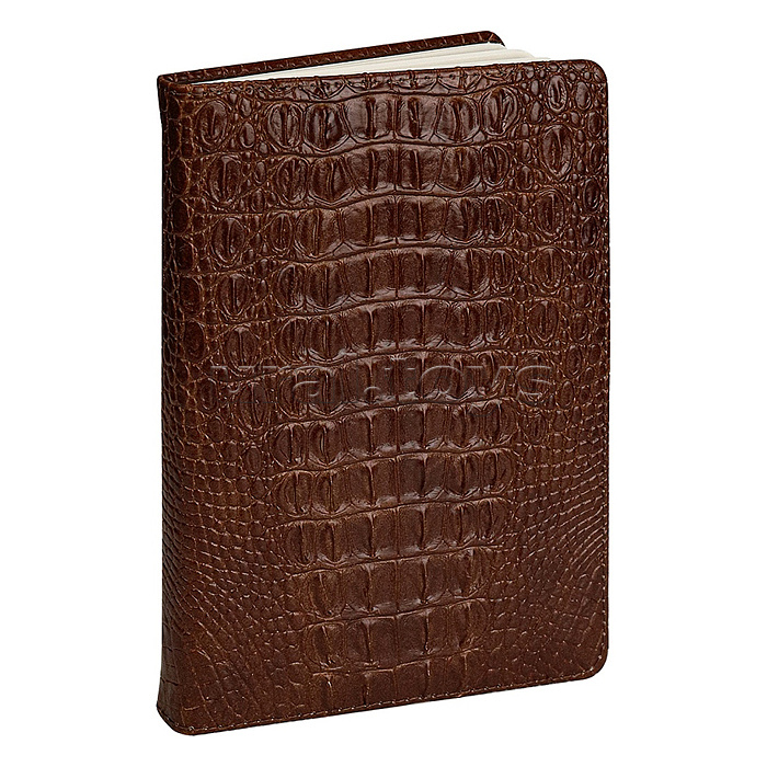 Ежедневник A5, 136л. "Croco Style" коричневый