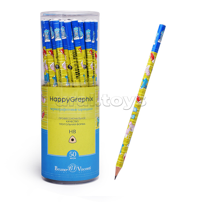 Карандаш чернографитовый "HappyGraphix. Кеды" НВ