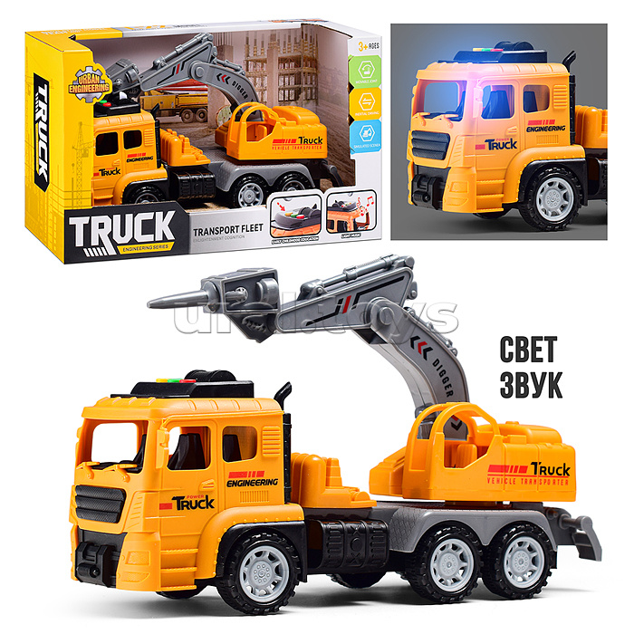 Машина "СпецСтрой" (свет, звук) в коробке