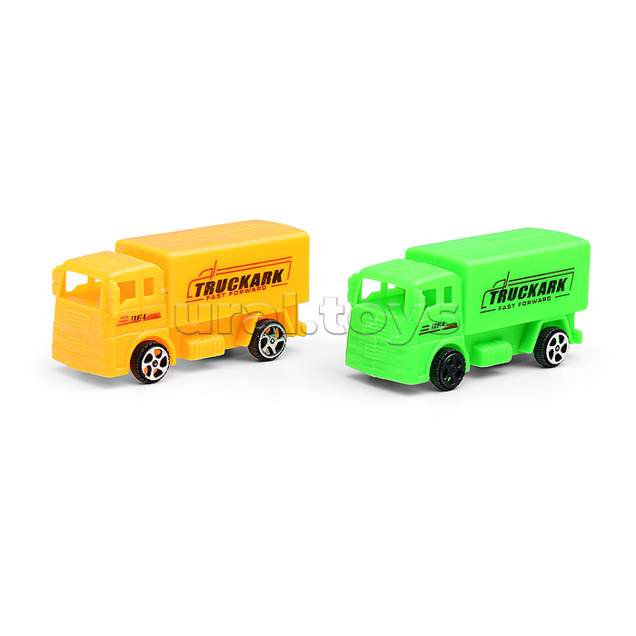 Автовоз "Мегатехника" с грузовыми авто, в пакете