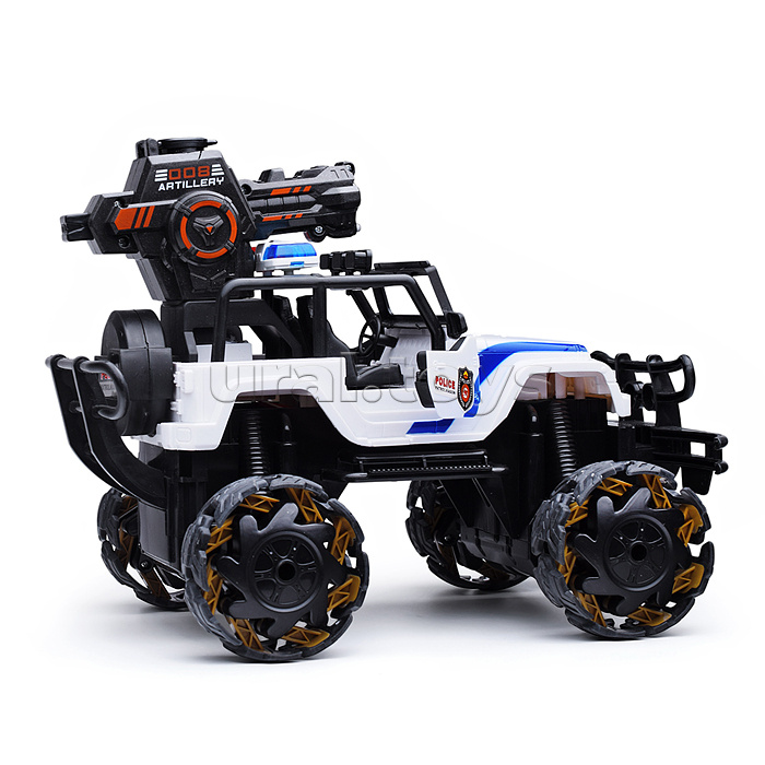 Машина "Джип. Полиция" с пушкой, р/у, 27 MHz, в коробке