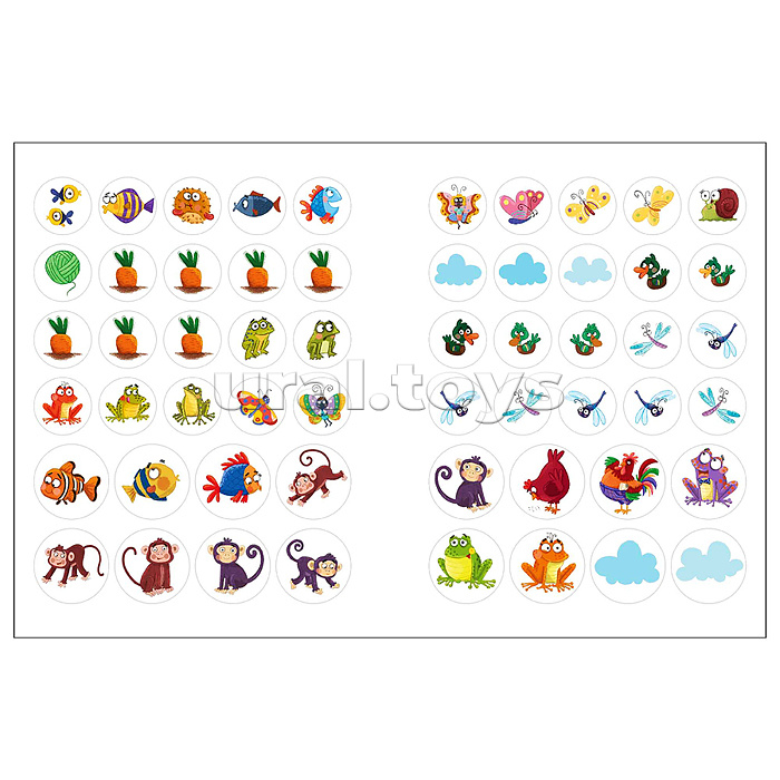 Наклейки для малышей. Один-много