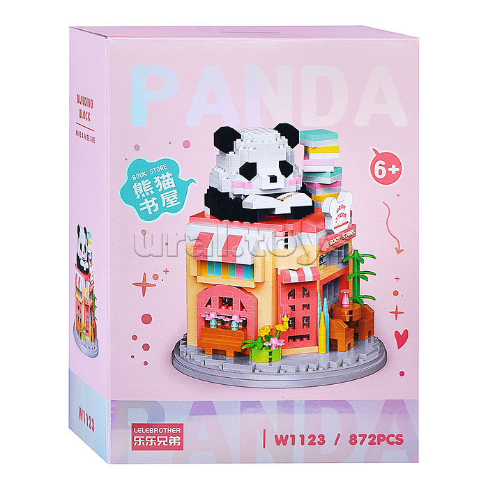 Конструктор "Панда с книгами" (872 дет.) в коробке