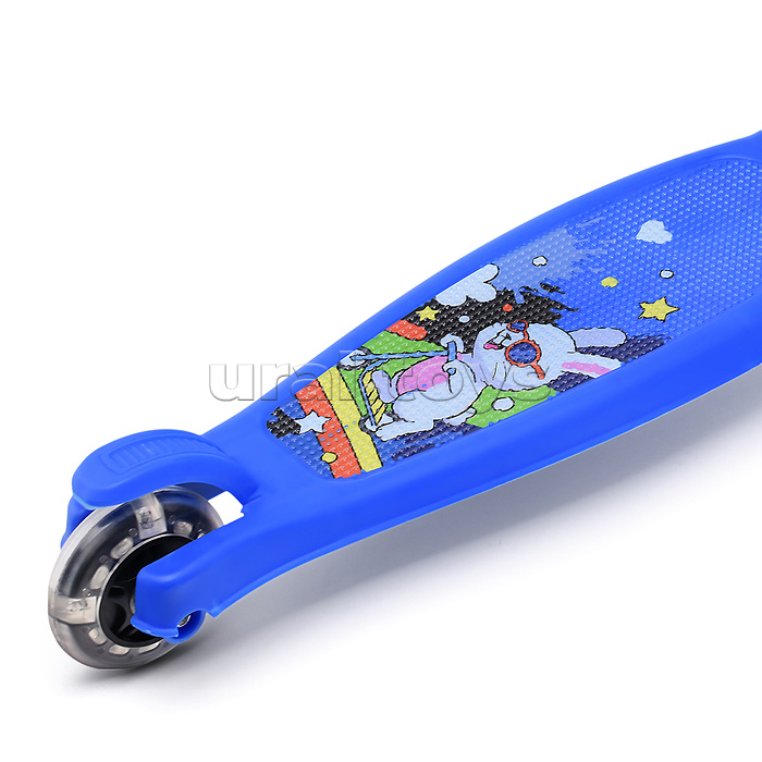 Самокат трёхколёсный ROCKET колёса PU, цвет синий