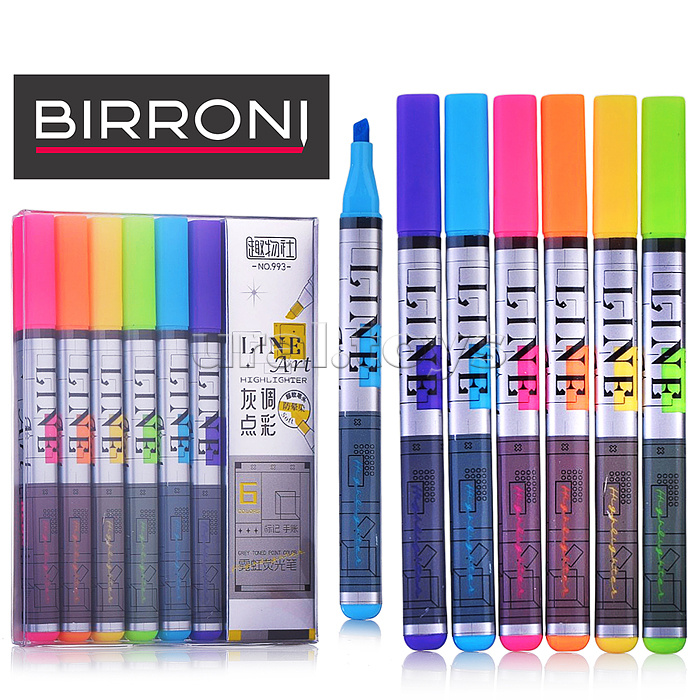 Набор маркеров-выделителей (6 цветов в наборе)