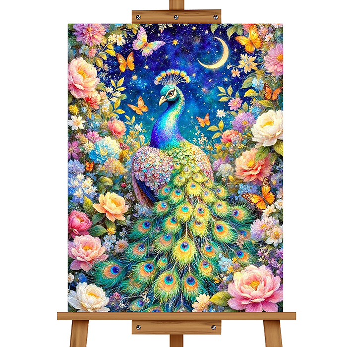 Мозаика алмазная  "Ночь в цветах" 40*50 см.