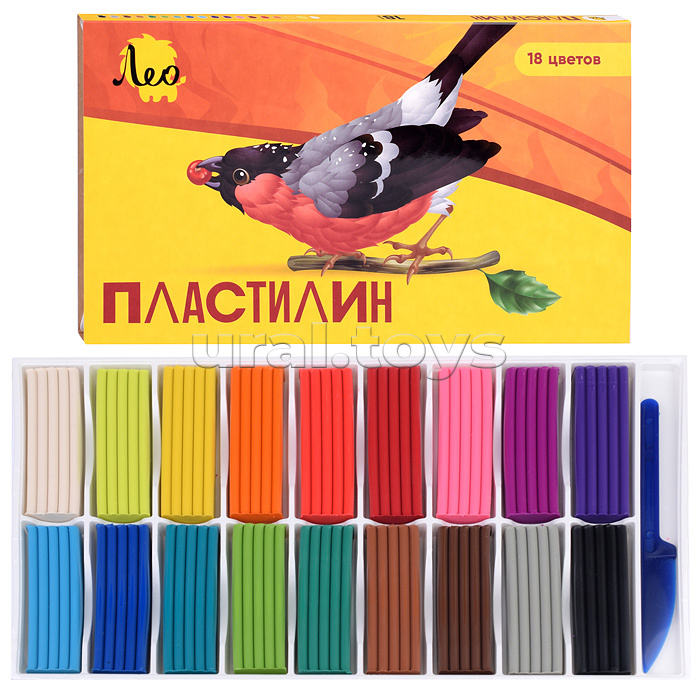 Пластилин классический 18цв. 360г. "Ярко" (в картонной упаковке)