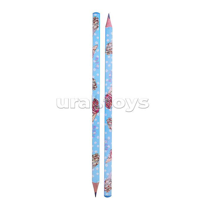 Карандаш чернографитный "HappyGraphix. Мороженое. Сахарный рожок" НВ