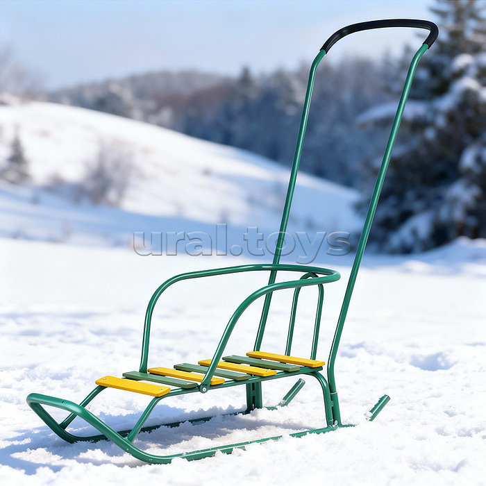 Игрушка. Санки детские "Ветерок 2+" (зелёный)