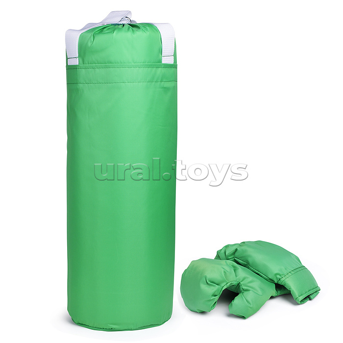 Набор детский игровой (перчатки, груша 60 см.) Оксфорд (салатовый)