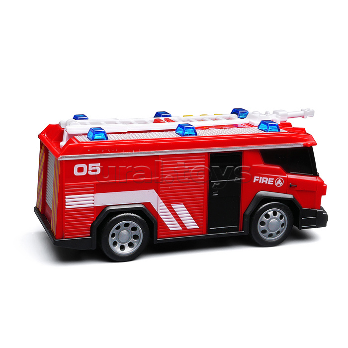 Машина "Пожарная служба" 1:32 (свет. Звук) в коробке