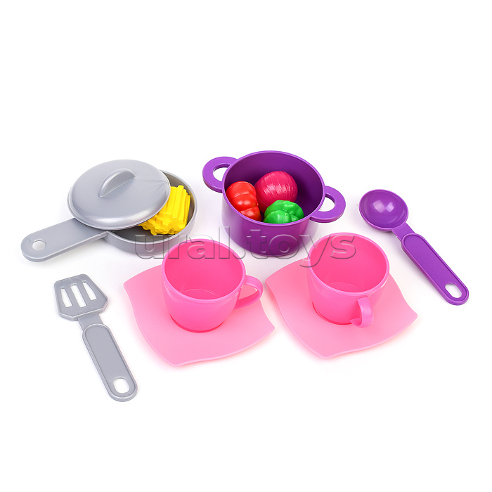 Набор детской посуды (19 элементов) (в чемоданчике малом)