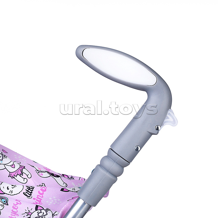 Коляская кукольная трость, металлическая, с корзиной