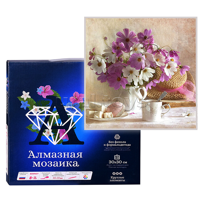 
Алмазная мозаика 30х30 "Летнее чаепитие" (28 цветов)