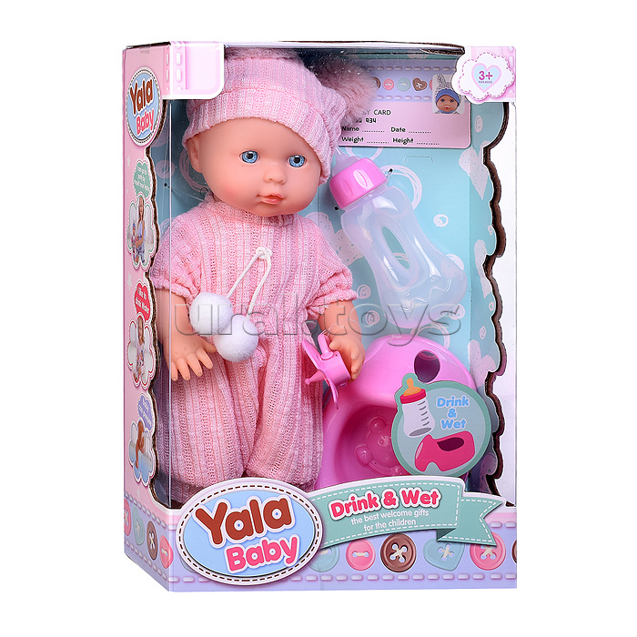 Пупс "Таисия" (пьет, писает) с аксессуарами, в коробке