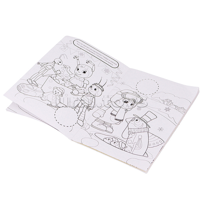 Раскраска "Лунтик" с наклейками А5 8 л. плотность блока 100г/м2, белизна 100%