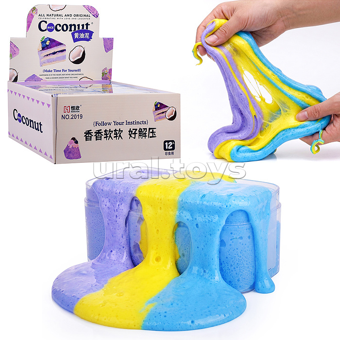 Игрушка-Антистресс "Лизун. Кокосовый торт"