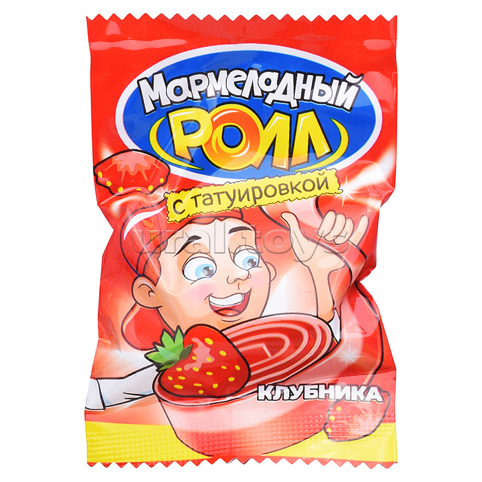 Мармелад "Мармеладный ролл" с татуировкой 12гр*36шт
