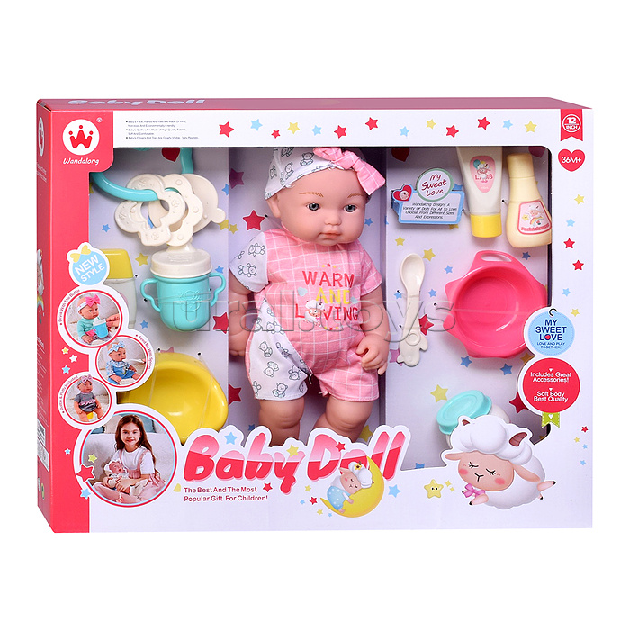 Пупс с аксессуарами "Даша" в коробке