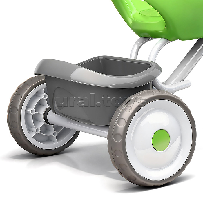 Велосипед трехколесный Rocket, колеса EVA 9"/7", цвет белый/зеленый