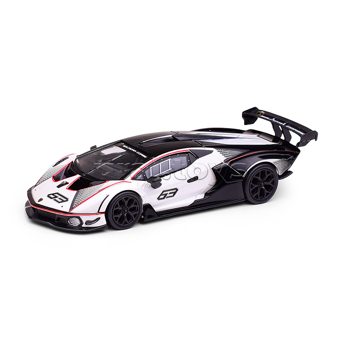 Гоночная машинка die-cast Lamborghini Essenza SCV12, 1:32, черно-белая