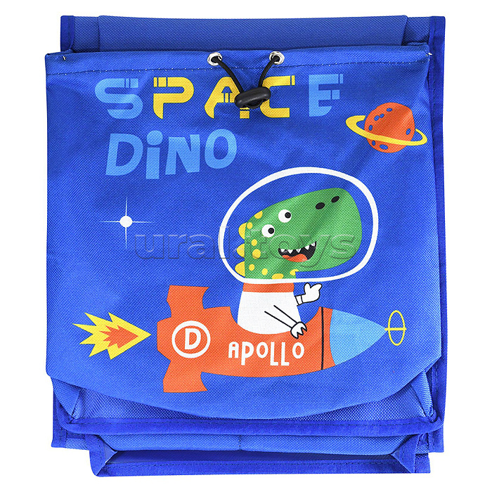 Кармашки-органайзер в шкафчик для детского сада 5 карманов 83x24 см голубой