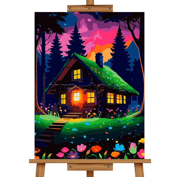 Картина по номерам "Уютный домик" 50*40 см