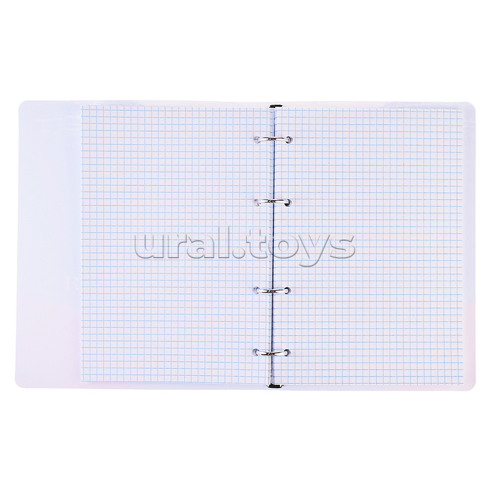 Тетрадь 80л. "Аниме. Девочка и панда" А5 на кольцах пластиковая обложка