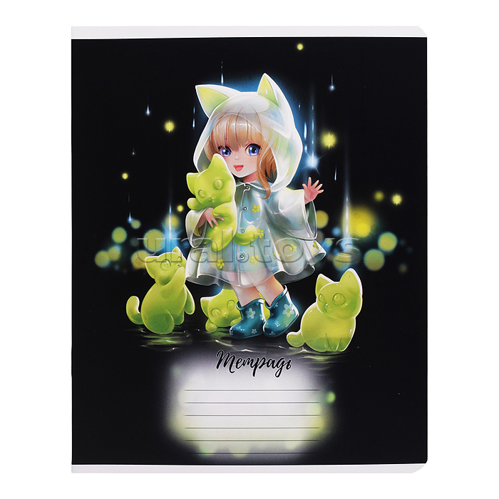 Тетрадь 12 л, клетка "Лоли" А5+, мягкий переплёт (2 скобы)