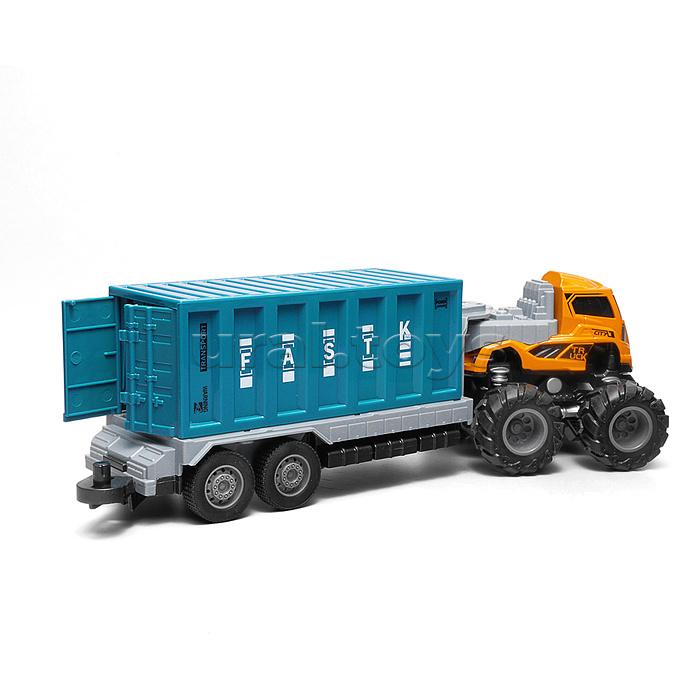 Машина "Двухзвенный прицеп" 1:43 в коробке