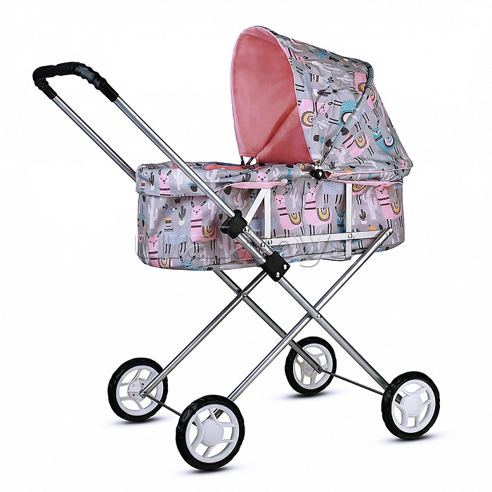 Коляская кукольная прогулочная, металлическая, складная