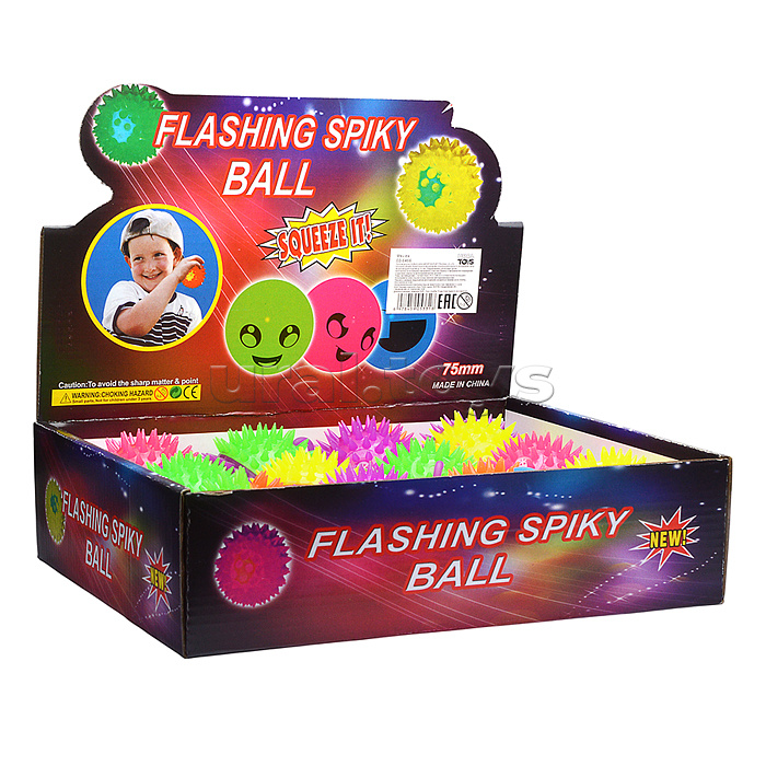 Мяч-ёж "Цветная колючка" (7,5 см.) в коробке