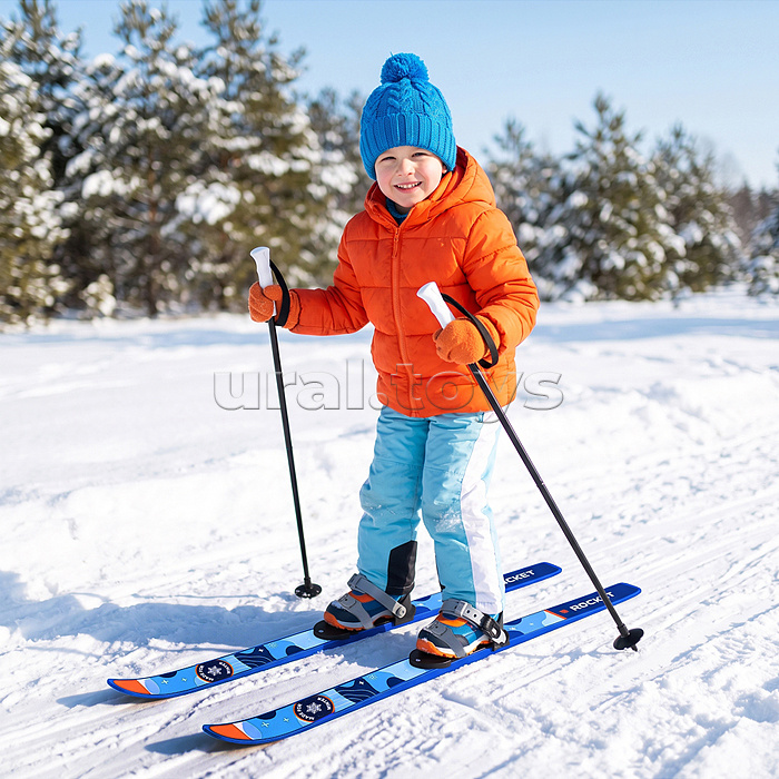 Лыжи детские "Норд" ROCKET SKI JUNIOR 90/90 см, универсальное крепление, с палками