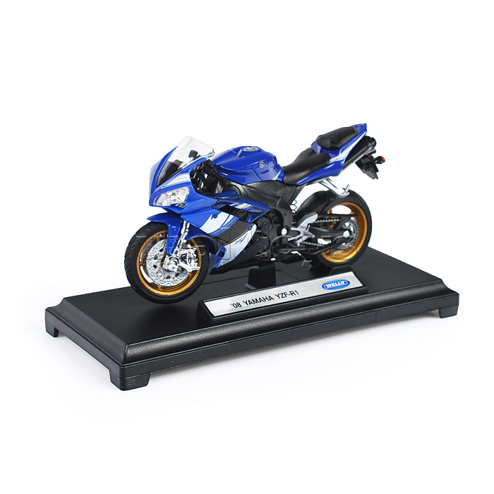 Мотоцикл 1:18 YAMAHA YZF-R1 2008, синий