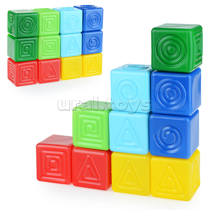 Набор тактильных кубиков 12 эл.