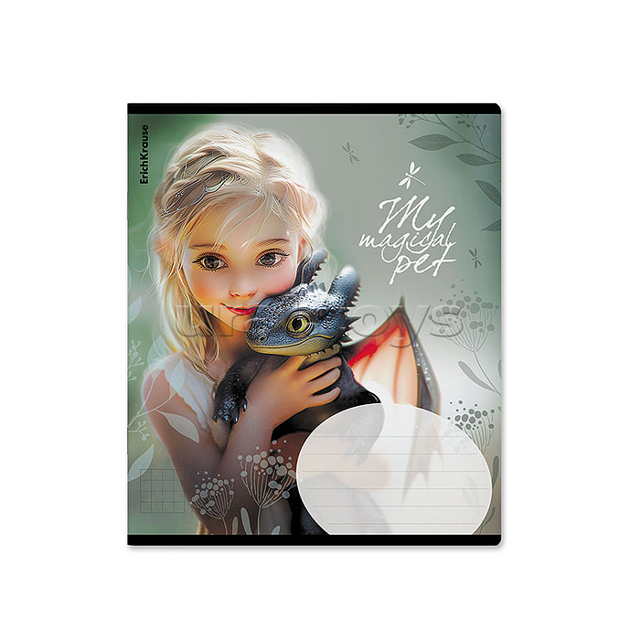 Тетрадь 12 л. клетка "Magic Pet"