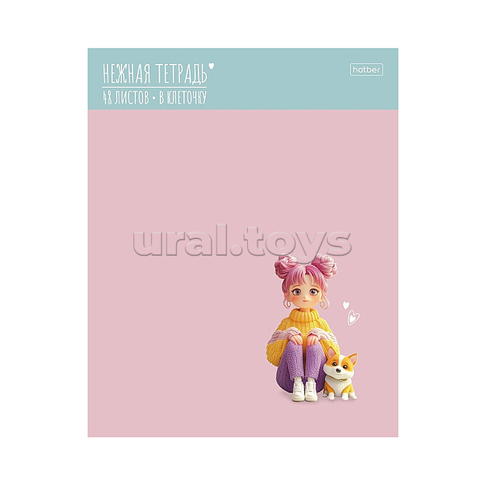 Тетрадь 48л. клетка "Уютные моменты" А5ф 60-65г/кв.м на скобе обл. мел.картон тиснение 5 диз.в блоке