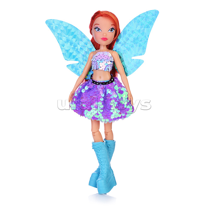 Шарнирная кукла  Winx Club "Magic reveal" Блум с крыльями 3 шт., 24 см