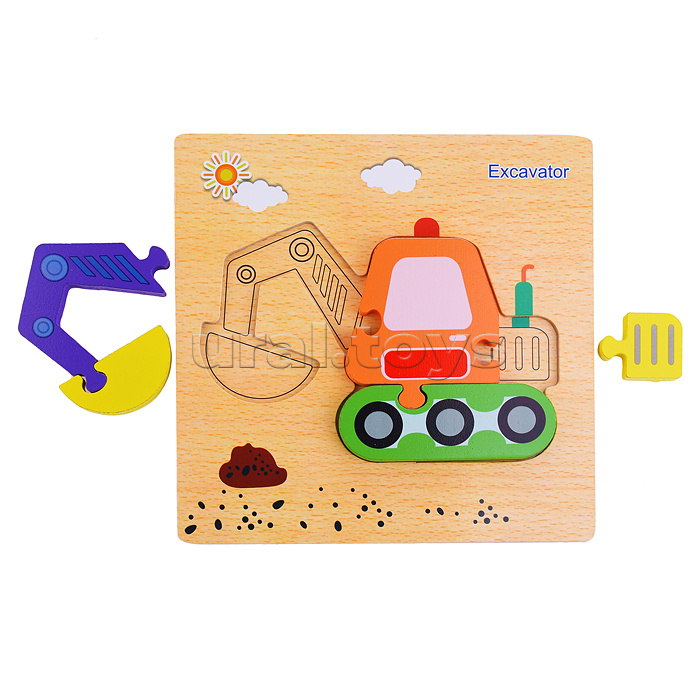 Пазл-вкладыш "Экскаватор"