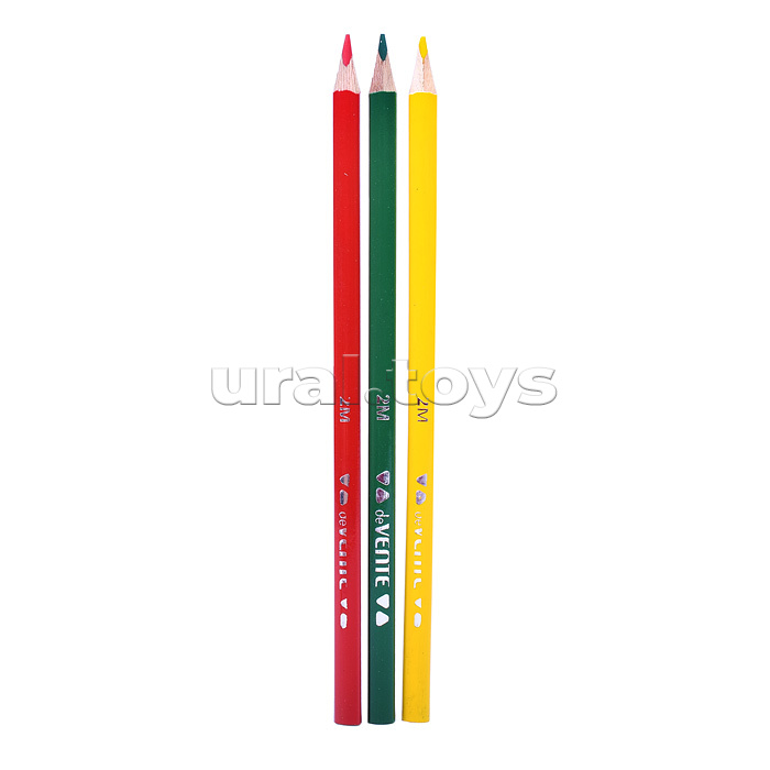 Карандаши цветные 12 цв. "Trio" 2М, диаметр грифеля 2,8 мм, трехгранные, в картонной коробке