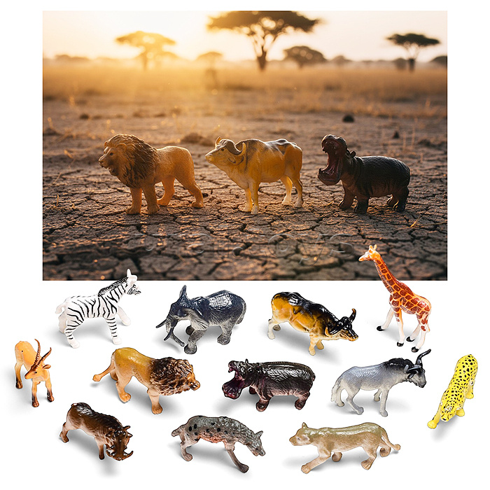 Набор животных "Тропический круг" в пакете
