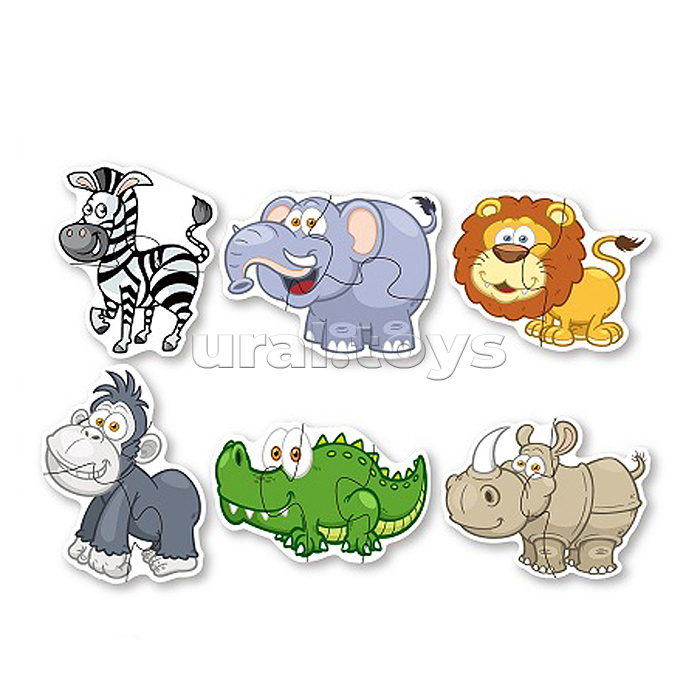 Пазл "Джунгли" (6 картинок)